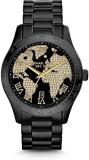 Michael Kors Layton World Atlas Pave Dial SS Quartz Ladies Watch MK6091