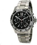 Michael Kors Everest Chronograph Black Dial Stainless Steel Ladies Watch MK5753