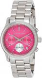 Michael Kors Runway Pink Dial SS Multifunction Quartz Ladies Watch MK6160