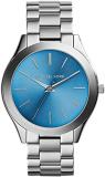 Michael Kors MK3292 Women's Slim Runway Blue Dial Stainless Steel Bracelet Watch