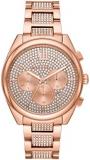 Michael Kors Women's Janelle Chronograph Rose Gold-Tone Stainless Steel Watch MK7178