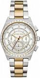 Michael Kors MK6445 Silver Dial Two Tone Stainless Chronograph Women's Watch