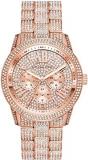 Michael Kors MK6933 Bradshawn Rose Gold Tone Dial Pave Glitz Crystal Accent Stainless Steel Women's Watch