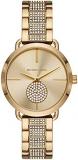 Michael Kors Women's Portia Quartz Watch with Stainless Steel Strap, Gold, 16 (Model: MK4602)
