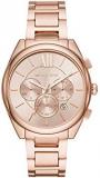 Michael Kors Women's Janelle Chronograph Rose Gold-Tone Stainless Steel Watch MK7108