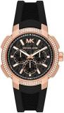 Michael Kors Sidney Multifunction Black Silicone Watch (Model: MK7245)