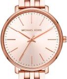 Michael Kors Women's Pyper Stainless Steel Quartz Watch with Stainless-Steel-Plated Strap, Rose Gold, 16 (Model: MK3897)