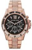 Michael Kors Everest Chronograph Black Dial Rose Gold-tone Ladies Watch MK5875