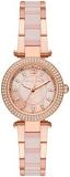 Michael Kors Women's Parker Stainless Steel Quartz Watch with Mixed Strap, Multicolor, 14 (Model: MK6922)