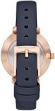 Michael Kors Women's Pyper Stainless Steel Quartz Watch with Leather Strap, Rose Gold/Blue/White, 14