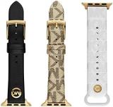 Michael Kors Interchangeable Watch Band Compatible with Your 38mm/40mm/41mm Apple Watch- Leather or Silicone Bands for Apple Watch Series 8/7/6/5/4/3/2/1/SE