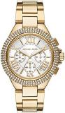 Michael Kors Camille Stainless Steel Multifunction Watch with Glitz Accents