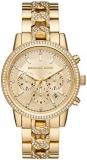 Michael Kors Women's Ritz Quartz Watch with Stainless Steel Strap, Gold, 20 (Model: MK6937)