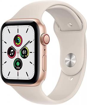 Apple Watch Series SE (GPS + Cellular, 44MM) Gold Aluminum/Starlight Band (Renewed)