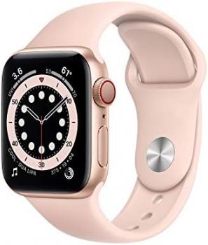 Apple Watch Series 6 (GPS + Cellular, 40mm) - Gold Aluminum Case with Pink Sand Sport Band