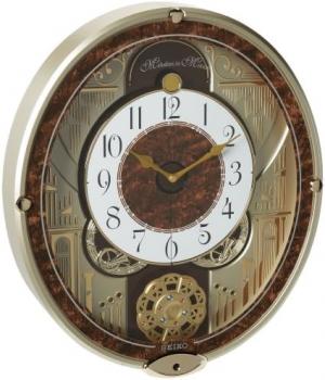SEIKO Melodies In Motion Wall Clock Wall Clock, Golden French Horns