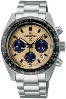 Seiko Prospex Speedtimer Solar Chronograph Sports Beige Dial Watch SSC817P1