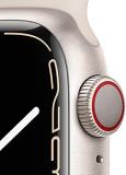 Apple Watch Series 7 [GPS + Cellular 41mm] Smart Watch w/Starlight Aluminum Case with Starlight Sport Band. Fitness Tracker, Blood Oxygen & ECG Apps, Always-On Retina Display, Water Resistant