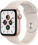 Apple Watch Series SE (GPS + Cellular, 44MM) Gold Aluminum/Starlight Band (Renewed)