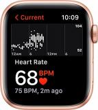 Apple Watch SE (GPS, 44MM) - Gold Aluminum Case with Starlight Sport Band (Renewed)