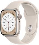 Apple Watch Series 8 (GPS, 41MM) - Starlight Aluminum Case with Starlight Sport Band (Renewed)