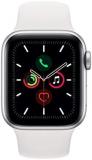 Apple Watch Series 5 (GPS, 40MM) - Silver Aluminum Case with White Sport Band - (Renewed)