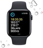 Apple Watch SE GPS 44mm Midnight Aluminium Case with Midnight Sport Band - M/L with AppleCare+ (2 Years)