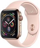 Apple Watch Series 4 (GPS + Cellular, 44MM) - Gold Stainless Steel Case with Pink Sand Sport Band (Renewed)