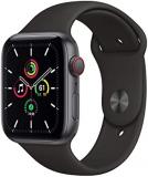 Apple Watch SE (GPS + Cellular, 44mm) - Space Gray Aluminum Case with Black Spor...