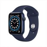 Apple Watch Series 6 (GPS, 40mm) - Blue Aluminum Case with Deep Navy Sport Band (Renewed Premium)