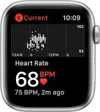 Apple Watch SE (GPS + Cellular, 40mm) Silver Aluminum Case with White Sport Band (Renewed)