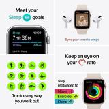 Apple Watch SE (Gen 1) [GPS 44mm] Smart Watch w/Space Grey Aluminium Case with Midnight Sport Band. Fitness & Activity Tracker, Heart Rate Monitor, Retina Display, Water Resistant