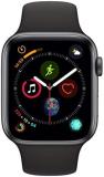 Apple Watch Series 4 (GPS + Cellular, 44MM) - Space Black Aluminum Case with Black Sport Band (Renewed)