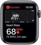 Apple Watch SE (GPS, 40mm) - Space Gray Aluminum Case with Black Sport Band (Renewed)