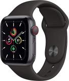 Apple Watch SE (GPS + Cellular, 40mm) - Space Gray Aluminum Case with Black Spor...