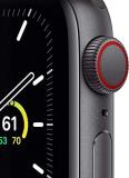 Apple Watch SE (GPS + Cellular, 40mm) - Space Gray Aluminum Case with Black Sport Band (Renewed)