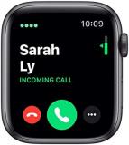 Apple Watch Series 5 (GPS + Cellular, 40MM) Space Gray Aluminum Case with Black Sport Band (Renewed)