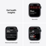 Apple Watch Series 7 (GPS, 45mm) Midnight Aluminum Case with Midnight Sport Band, Regular (Renewed)