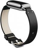 Fitbit Luxe, Leather Alternative Band,Black,Large