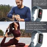 Fitbit Charge 5 Advanced Fitness & Health Tracker (Blue) with Built-in GPS, Stress Management Tools, Bundle with 2 Watch Bands, 3.3foot Charge Cable, Wall Adapter, Screen Shield & PremGear for Fitbit