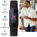 Fitbit Luxe Wellness & Fitness Tracker (Black/Graphite) with Heart Rate Monitor, Sleep Tracker, Bundle with 2 Watch Bands, 3.3foot Charge Cable, Wall Adapter, Screen Shield & PremGear