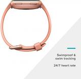 Fitbit Versa Smart Watch, Peach/Rose Gold Aluminium, One Size (S & L Bands Included), Heart Rate Monitor