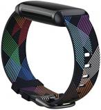 Fitbit Charge 5 Woven Band,Prism Pride,Large