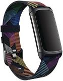 Fitbit Charge 5 Woven Band,Prism Pride,Large