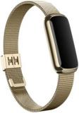 Fitbit Luxe Platinum Stainless Steel Mesh Accessory Band, Official Product, One Size