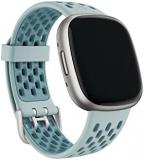 Sport Band for Fitbit 24mm Attach,Sea Blue/Ocean,Large *Compatible with Sense 2, Sense, Versa 4 & Versa 3