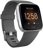 Fitbit Versa Lite Smartwatch,GPS,Charcoal/Silver Aluminum, One Size (S & L Bands Included)