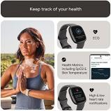 Fitbit Sense 2 Advanced Health and Fitness Smartwatch with Tools to Manage Stress and Sleep, ECG App, SpO2, 24/7 Heart Rate and GPS, Shadow Grey/Graphite, One Size (S & L Bands Included)