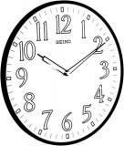 SEIKO 12 Inch Black Framed Luminous Numbered Wall Clock