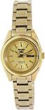 Seiko 5 #SYMK20 Women's Gold Tone Stainless Steel Gold Dial Automatic Watch